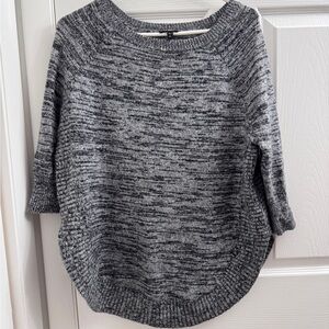 Express Marled Black and Gray Women's Sweater
